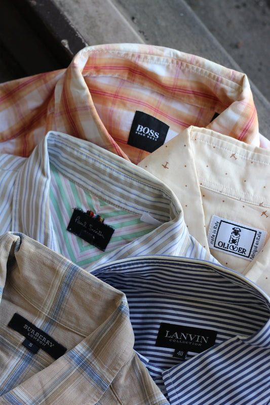 Valentino & BOSS & Paul Smith Luxury Brand Men's Short Sleeve Shirts set x5点