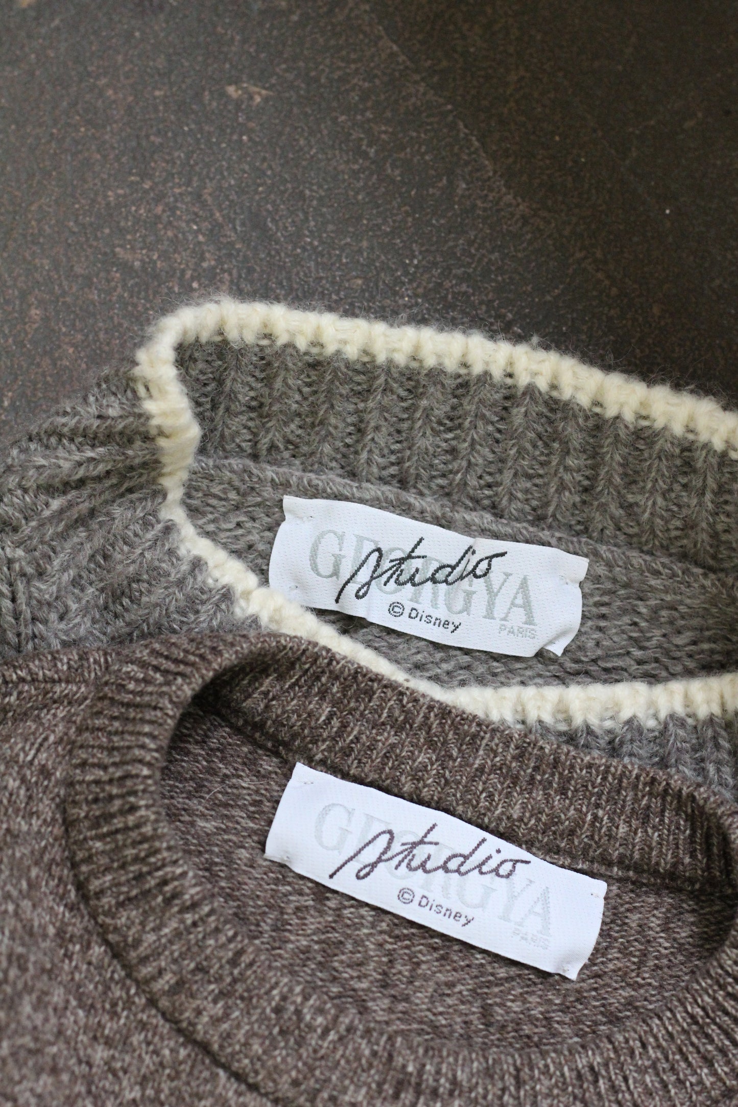 90S Vintage Disneyland Paris Character Design Knit x2点