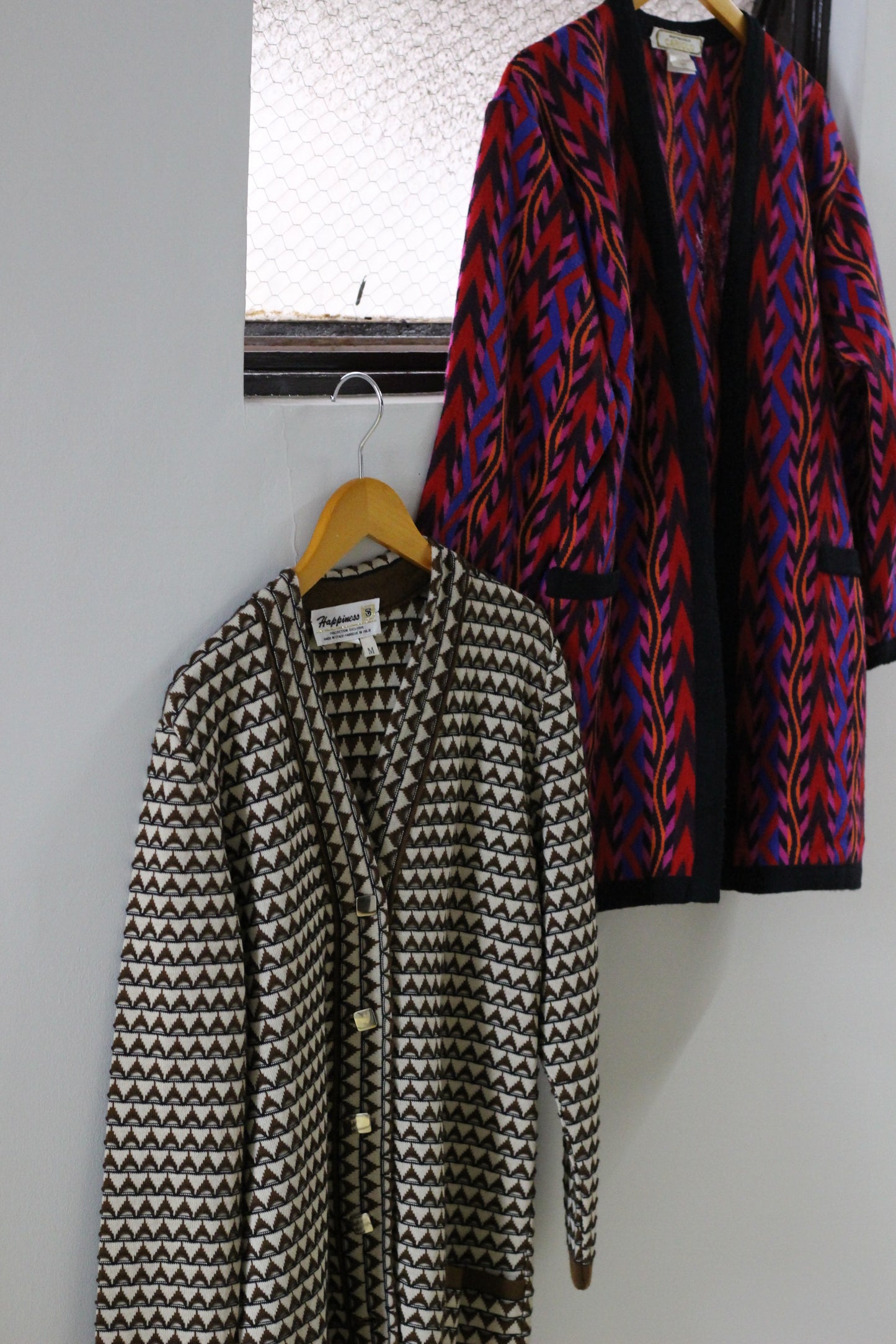 Vintage Made In Italy Women's Marble Design Knit & Cardigan x4点