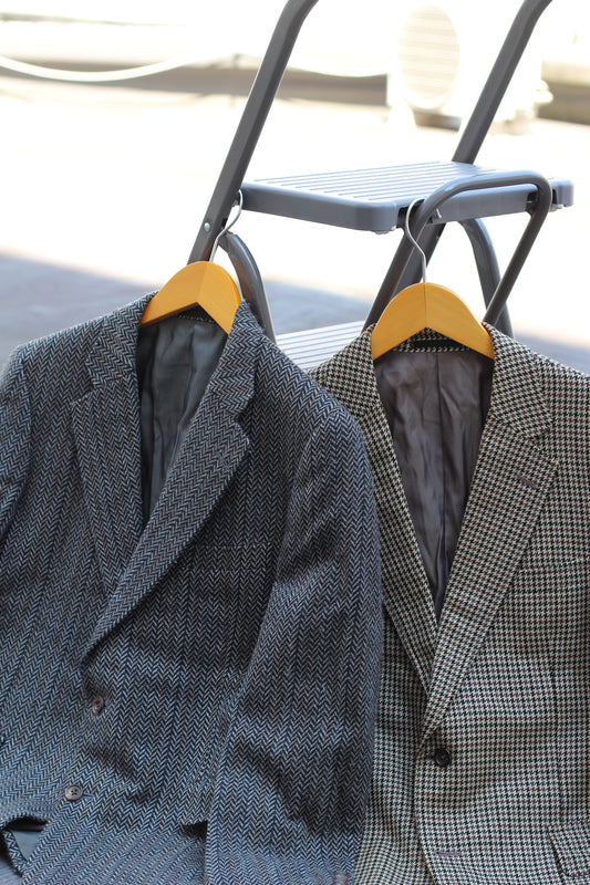 Old Burberrys Herringbone & Tweed Tailored Jacket set x2点