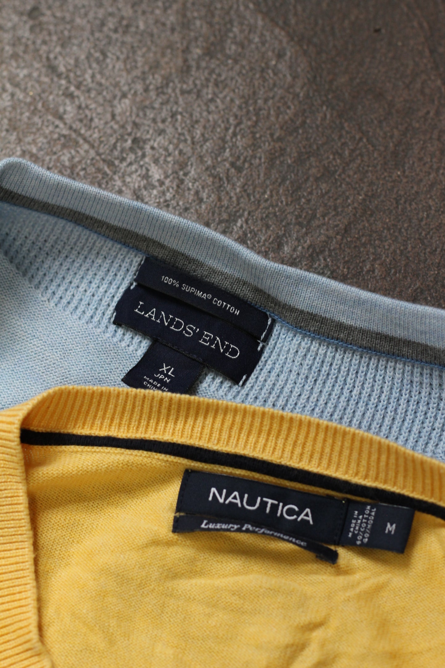 Nautica&LANDS END V-Neck Cotton Knit x2点