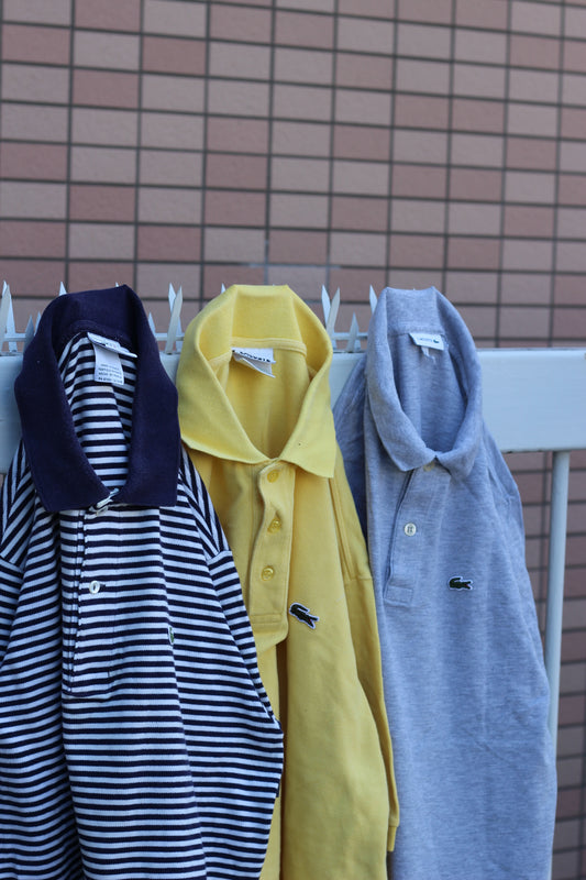 90-00's Lacoste Made In France & Peru Short Sleeve Polo Shirt set x3点