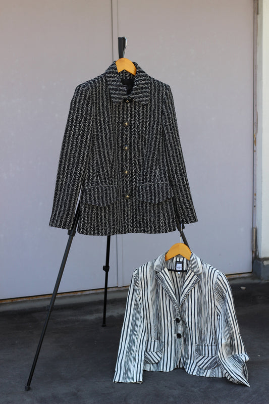 Vintage Made In Italy Design Striped Jacket x2点