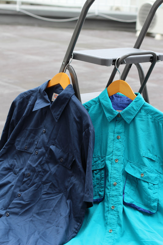 90's L.L.Bean & Dickies Short Sleeve Work Shirt set x2点