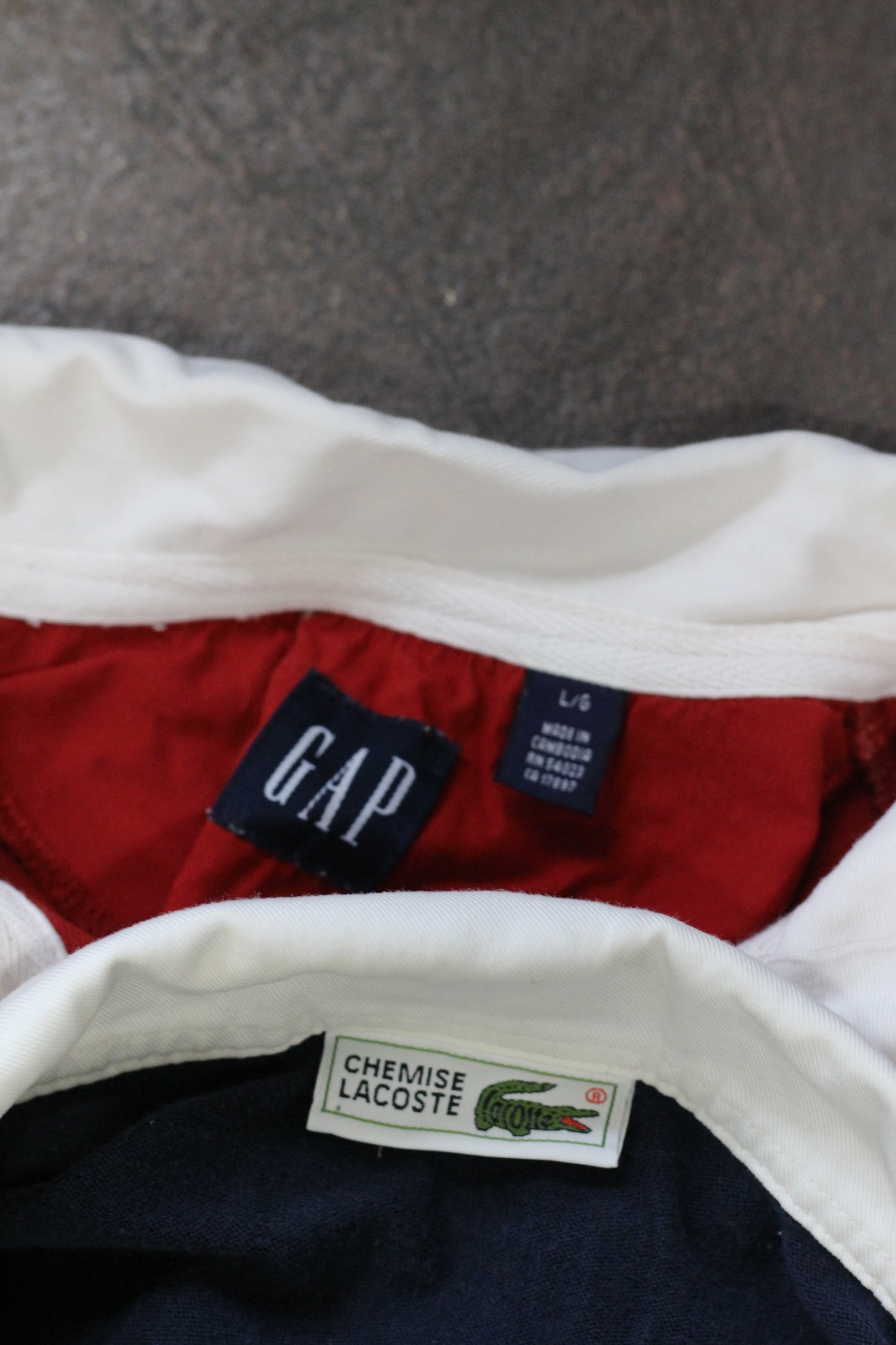 Old Gap&CHEMISE Lacoste Rugby Shirt x2点