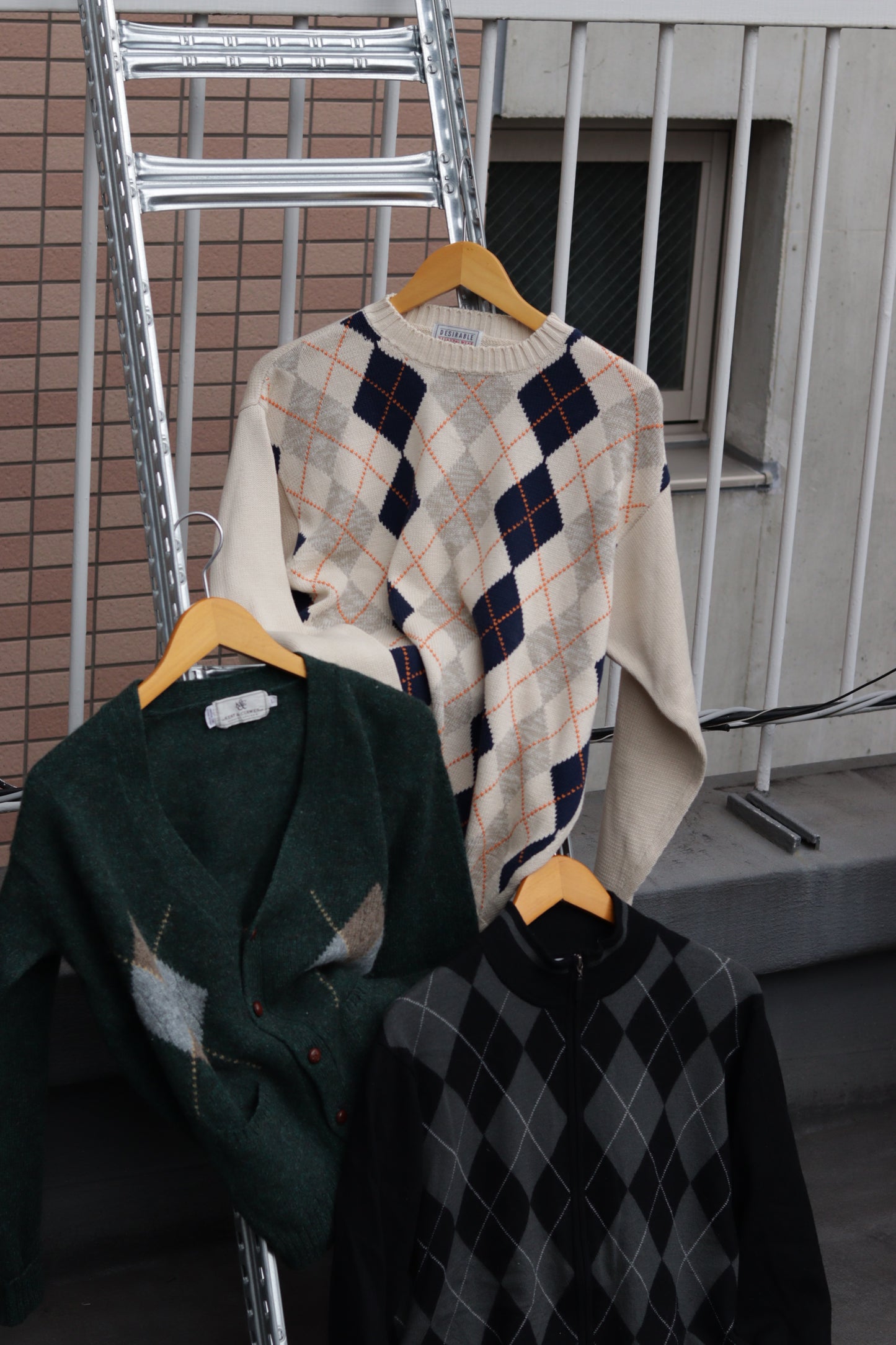 Men's Argyle Design Knitwear x5点