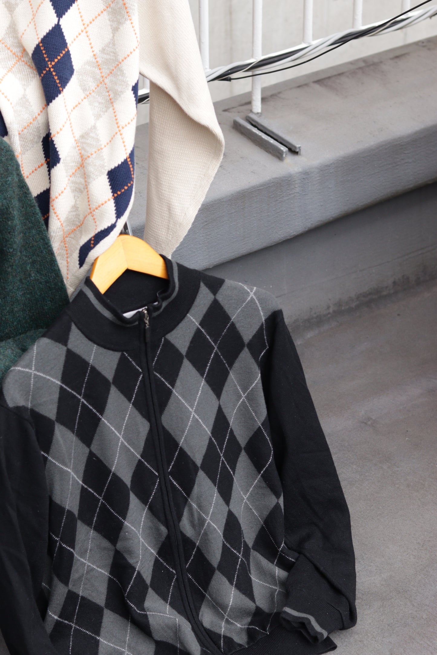 Men's Argyle Design Knitwear x5点