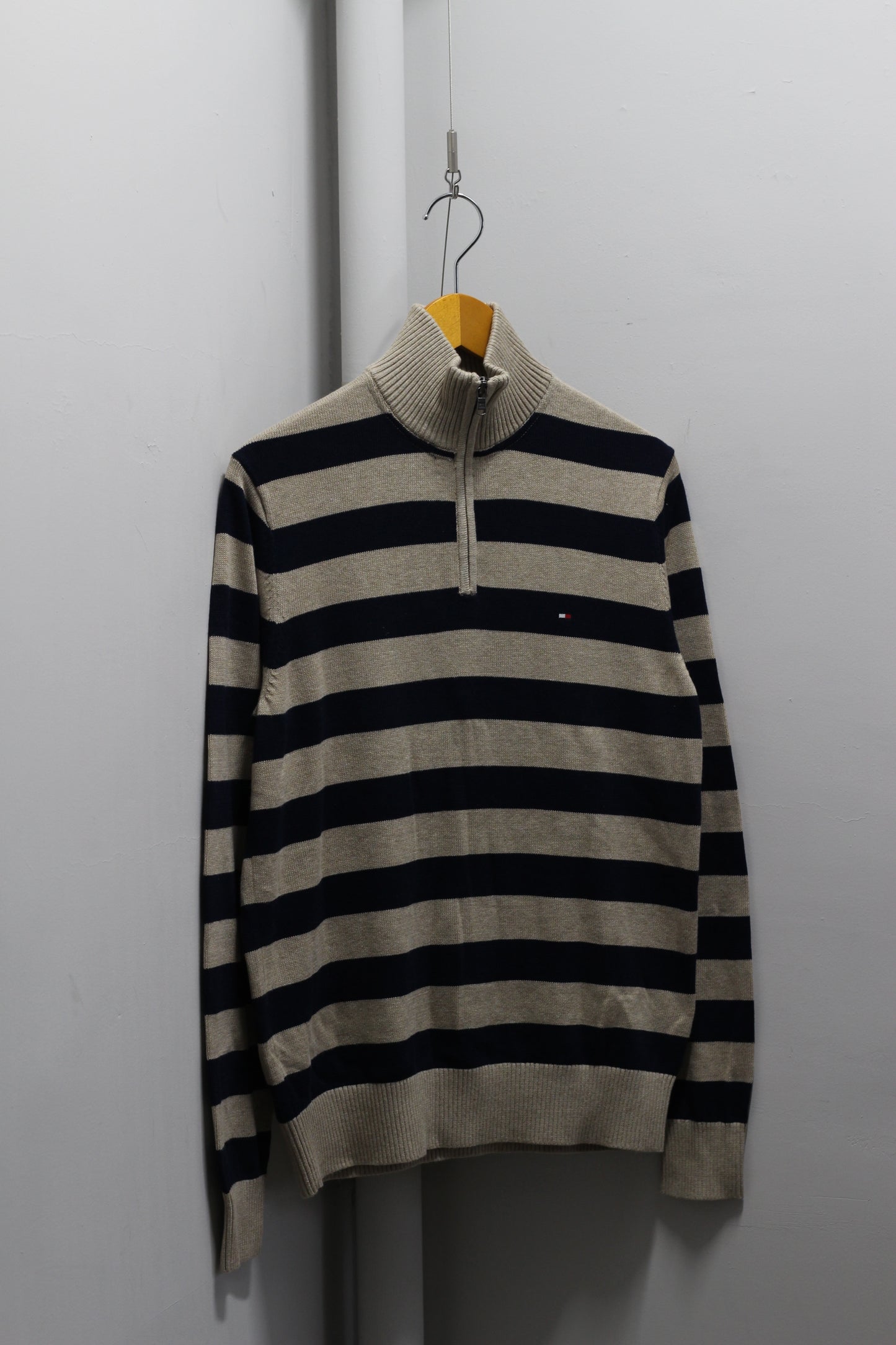Men's Cotton100%  Half-Zip Knit Sweater x2点