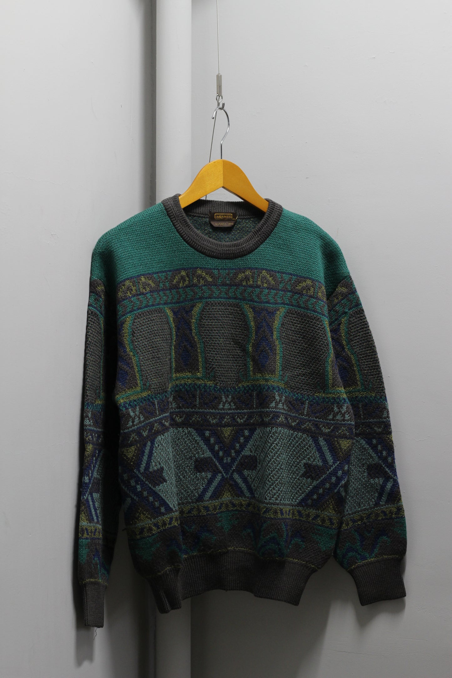 90's ARAMIS Alpaca Mix Design Knit x2点