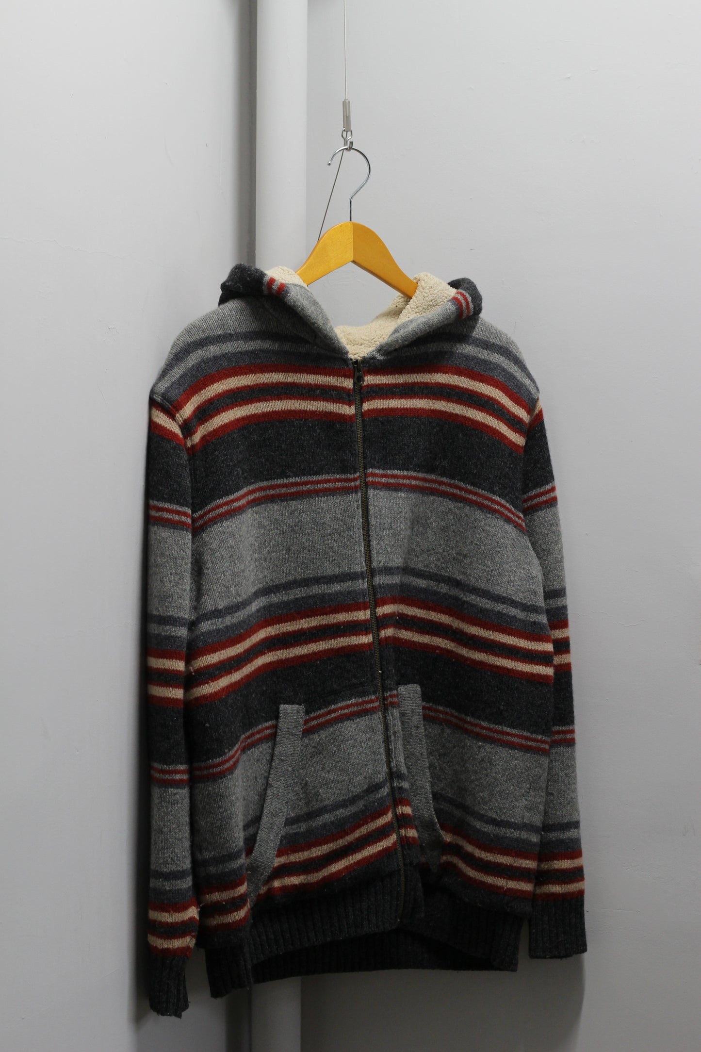 Men's Y2K Style Knit Zip-Up Hoodie x2点