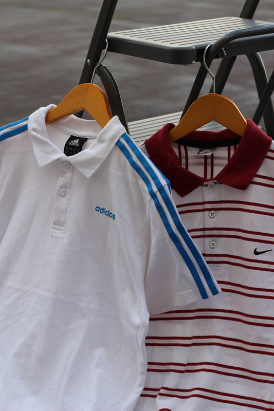 00's adidas & NIKE Short Sleeve Polo Shirt set x2点