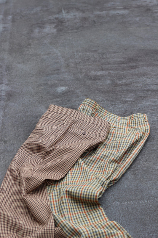 Men's Design Check Slacks x2点