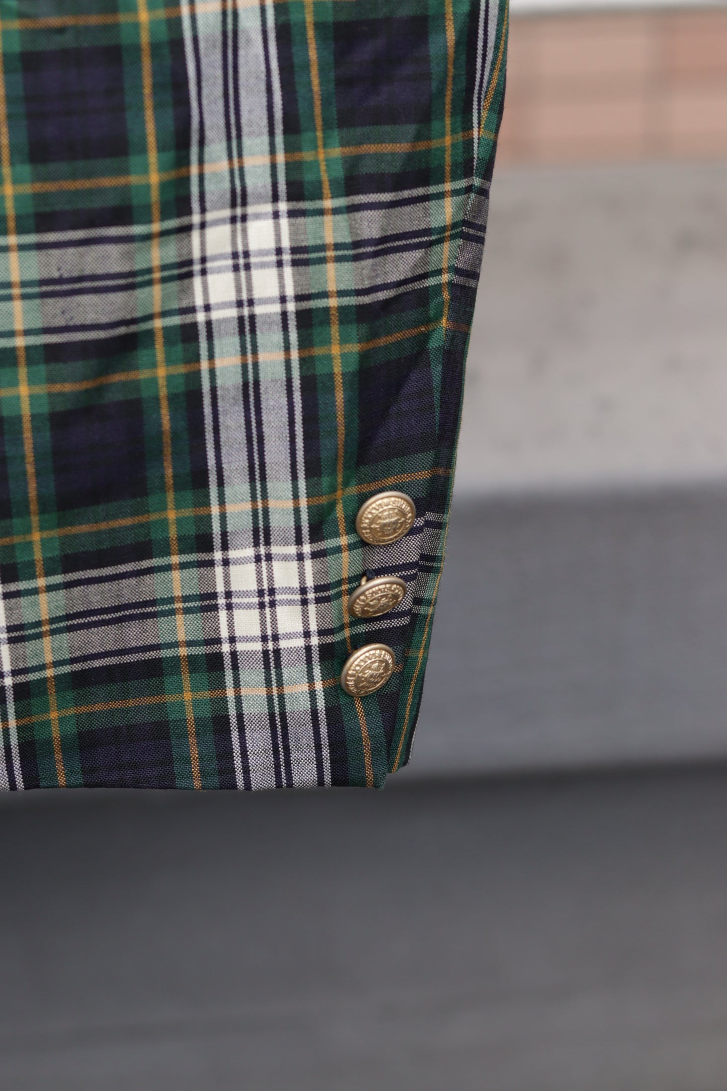 Men's Vintage Ivy League Traditional Style Madras Check Tailored Jacket x2点