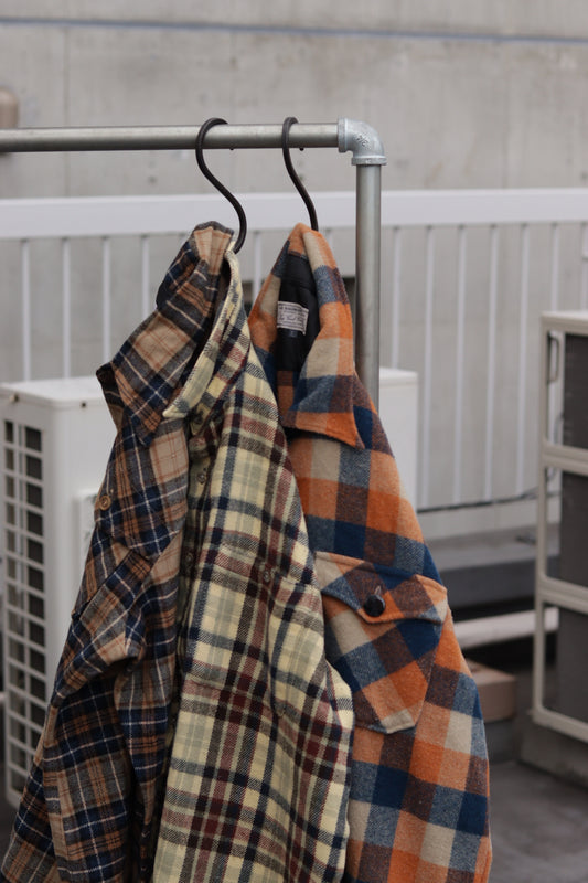 Men's Check Flannel Shirt x3点