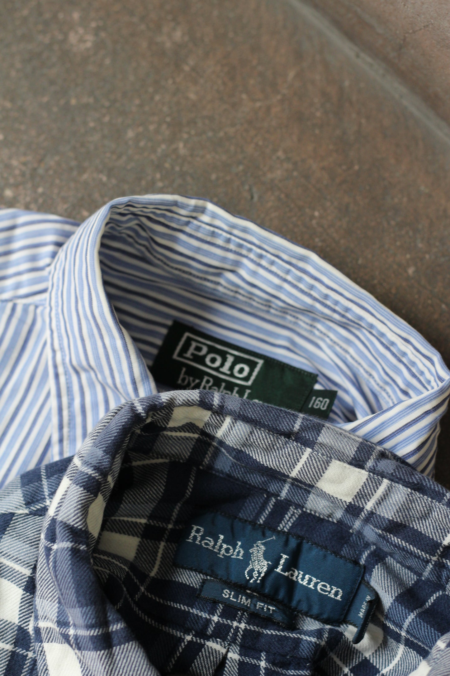 90's-00's Ralph Lauren Check & Stripe Shirt x2点
