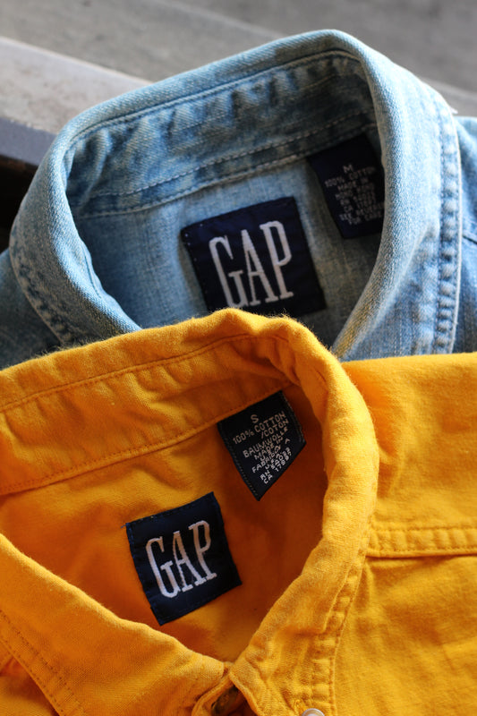 90's Made In USA Old GAP Long Sleeve Shirt set x2点