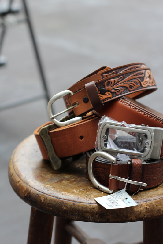Men's Design Leather Belt set x4点