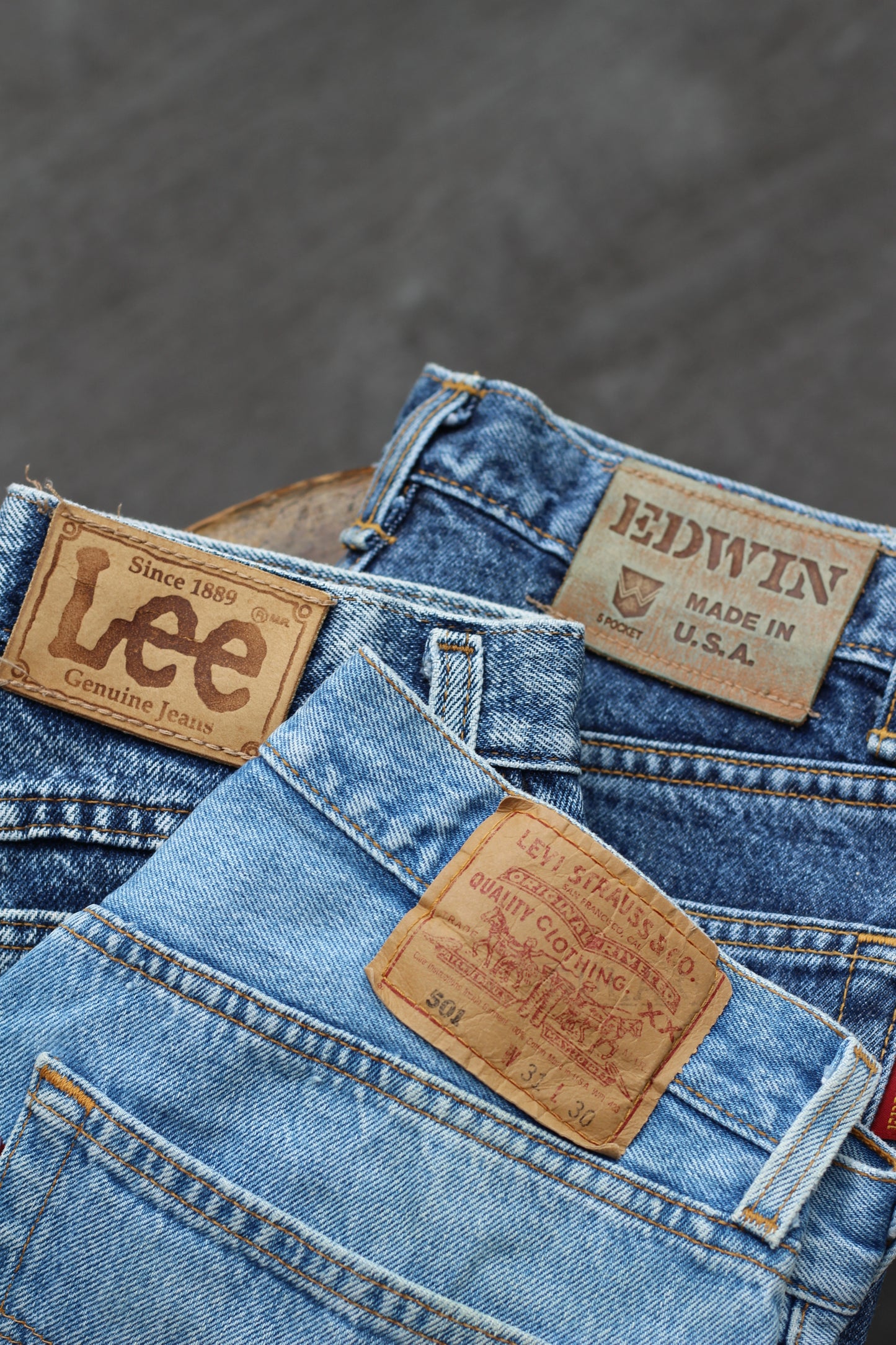 80-90's Made In USA Levi's & Lee & Edwin Denim Pants set x3点