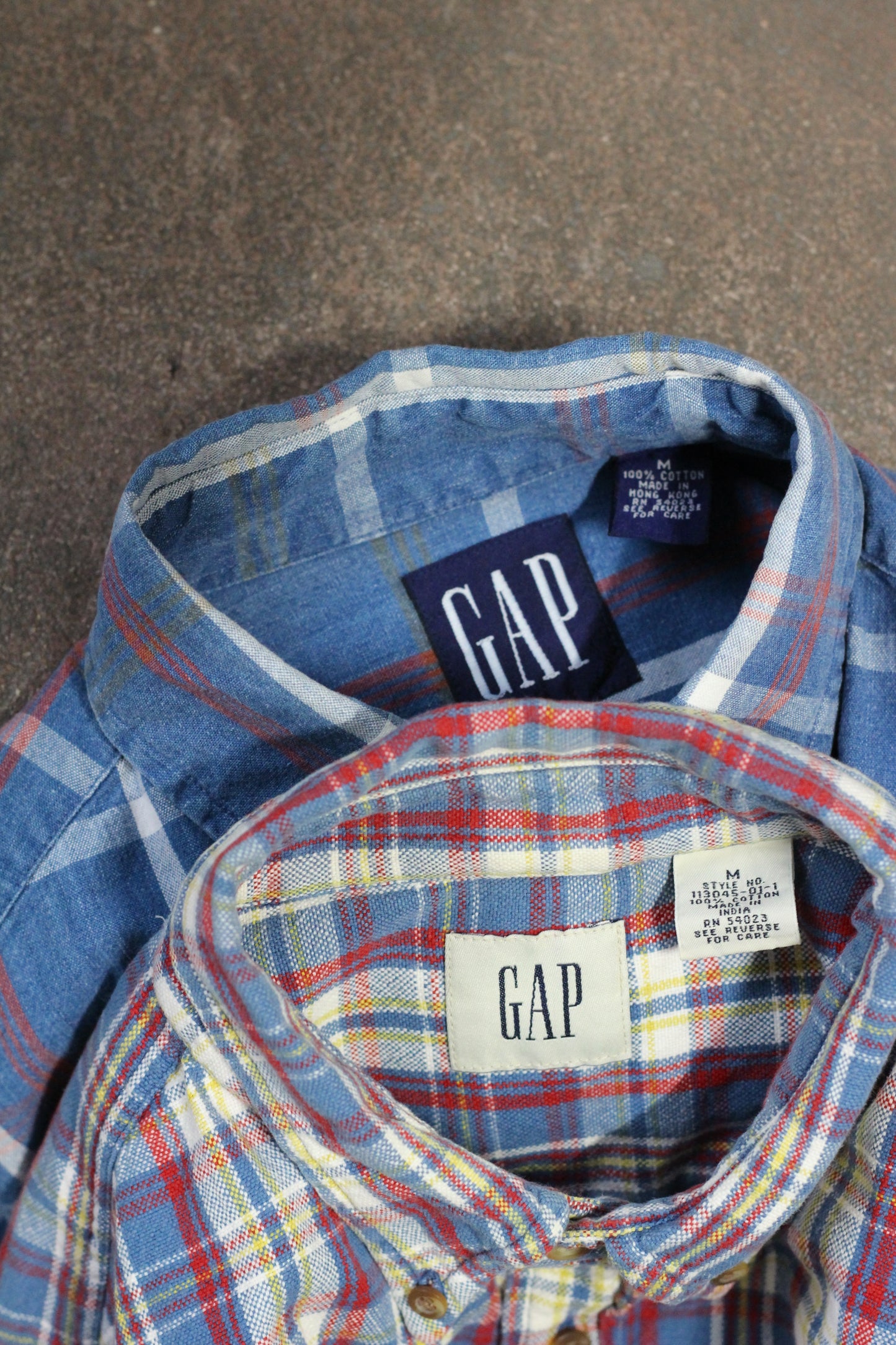 90's Old Gap Check Shirt x2点