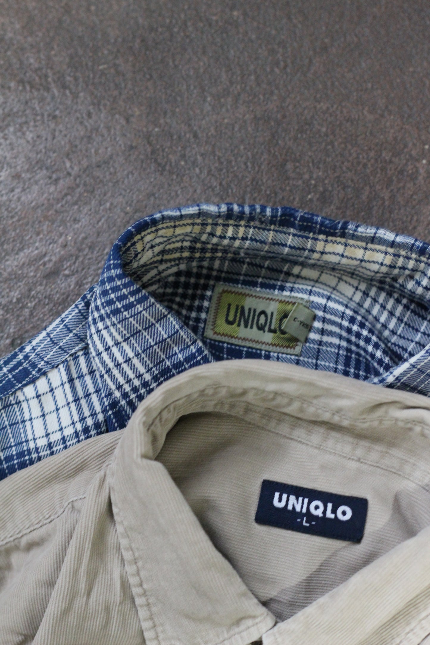Old UNIQLO Check & Corduroy Shirt x2点