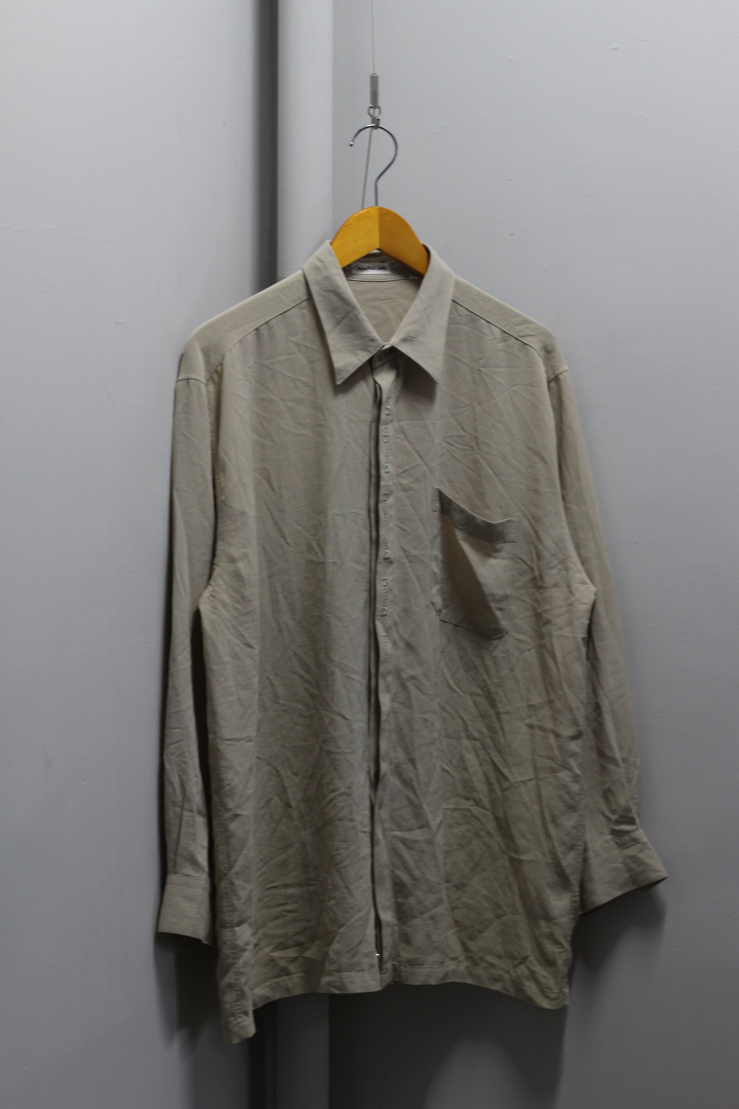 Men's Vintage Placket Embroidered Drape Long Sleeve Shirt x2点