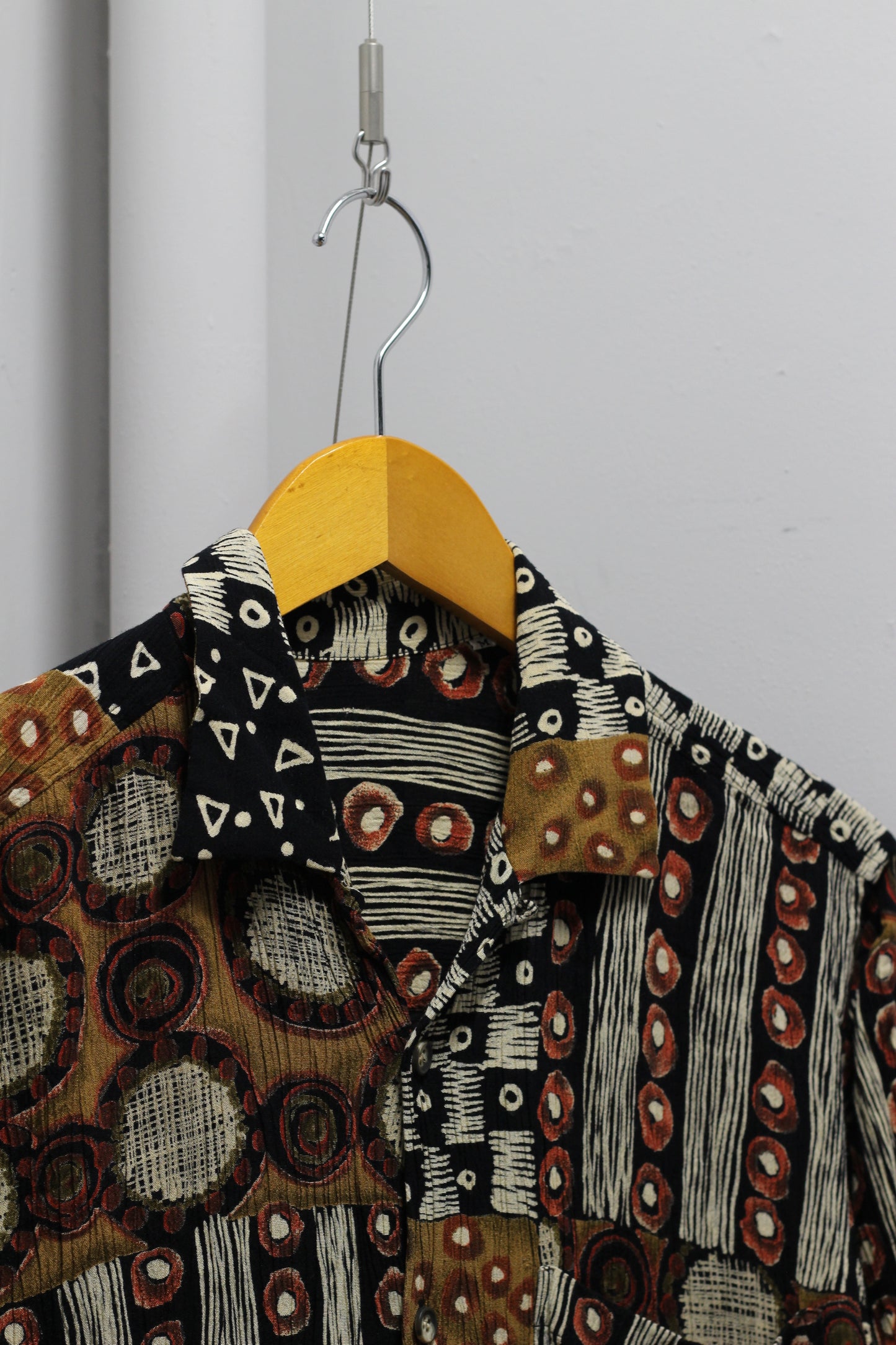 Men's Vintage Tribal Print Long Sleeve Shirt x3点