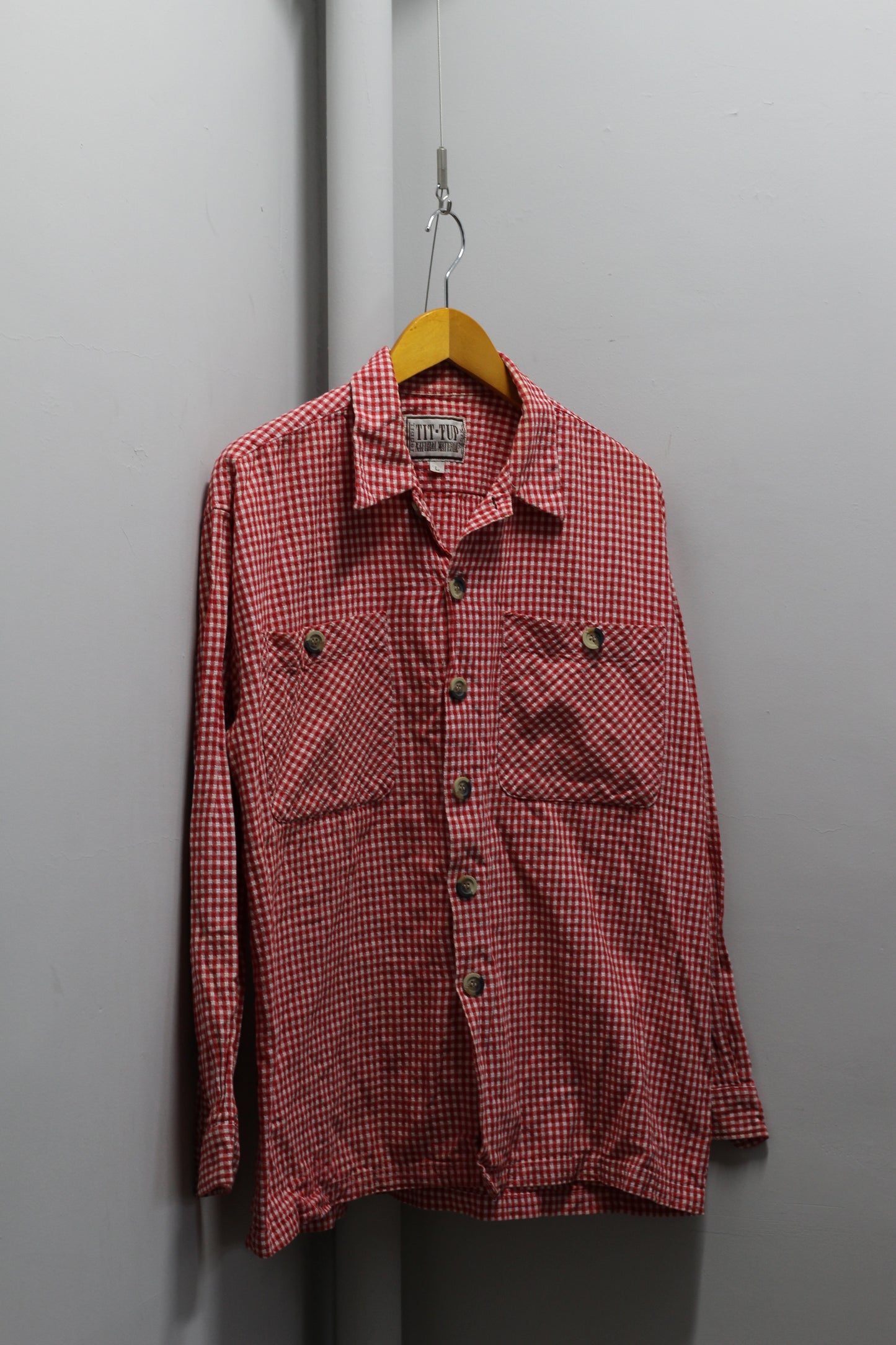 Men's Vintage Design Open Collar Long Sleeve Shirt x3点