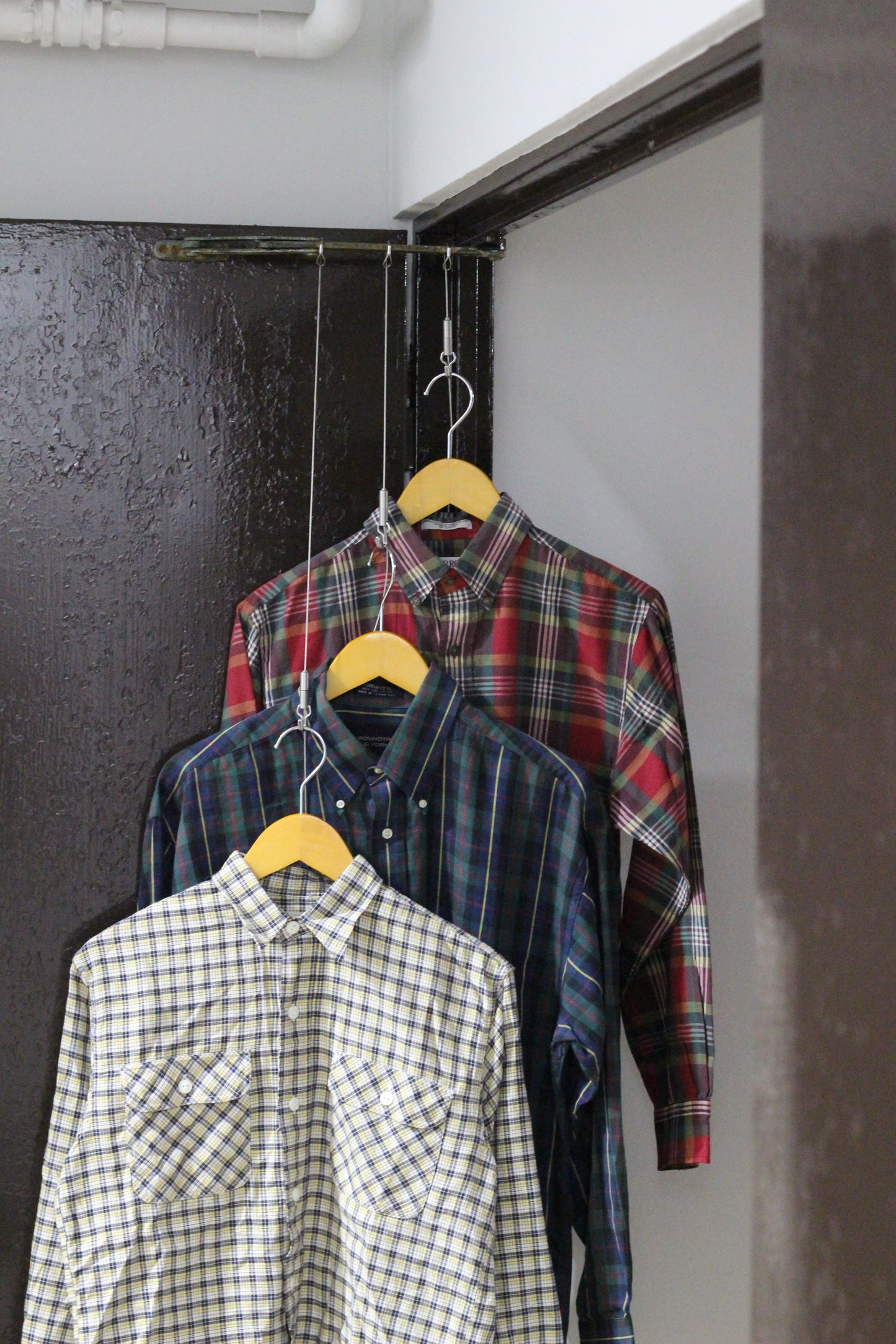 90's Men's Vintage Check Long Sleeve Shirt x6点