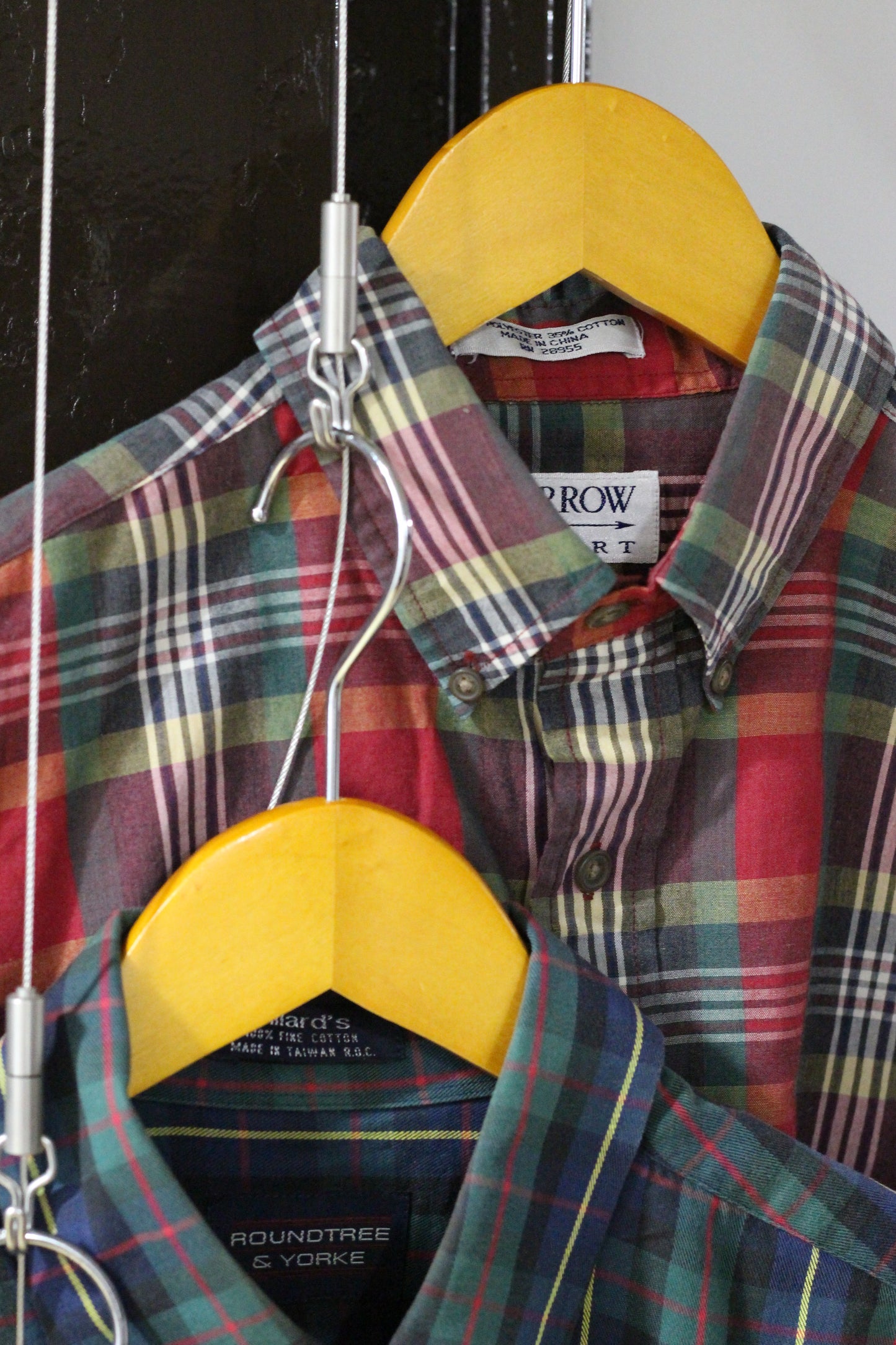 90's Men's Vintage Check Long Sleeve Shirt x6点