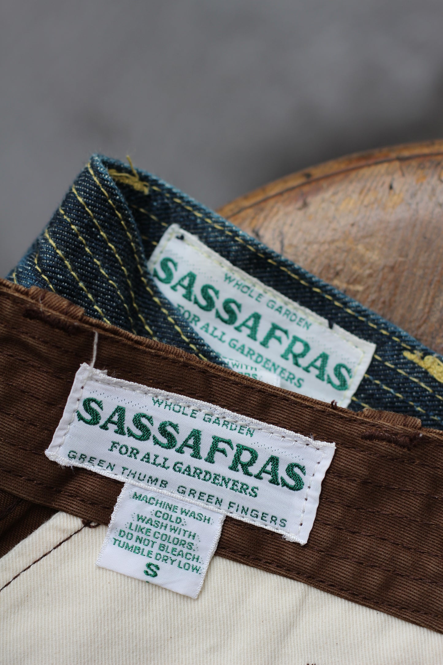 Sassafras Men's Denim & Chino Pants set x2点