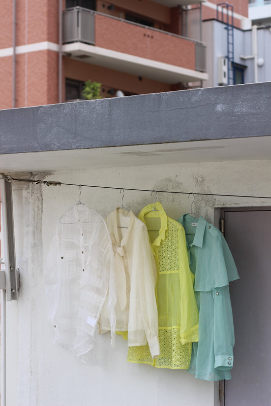 Vintage Sheer Long Sleeve Blouse x4点