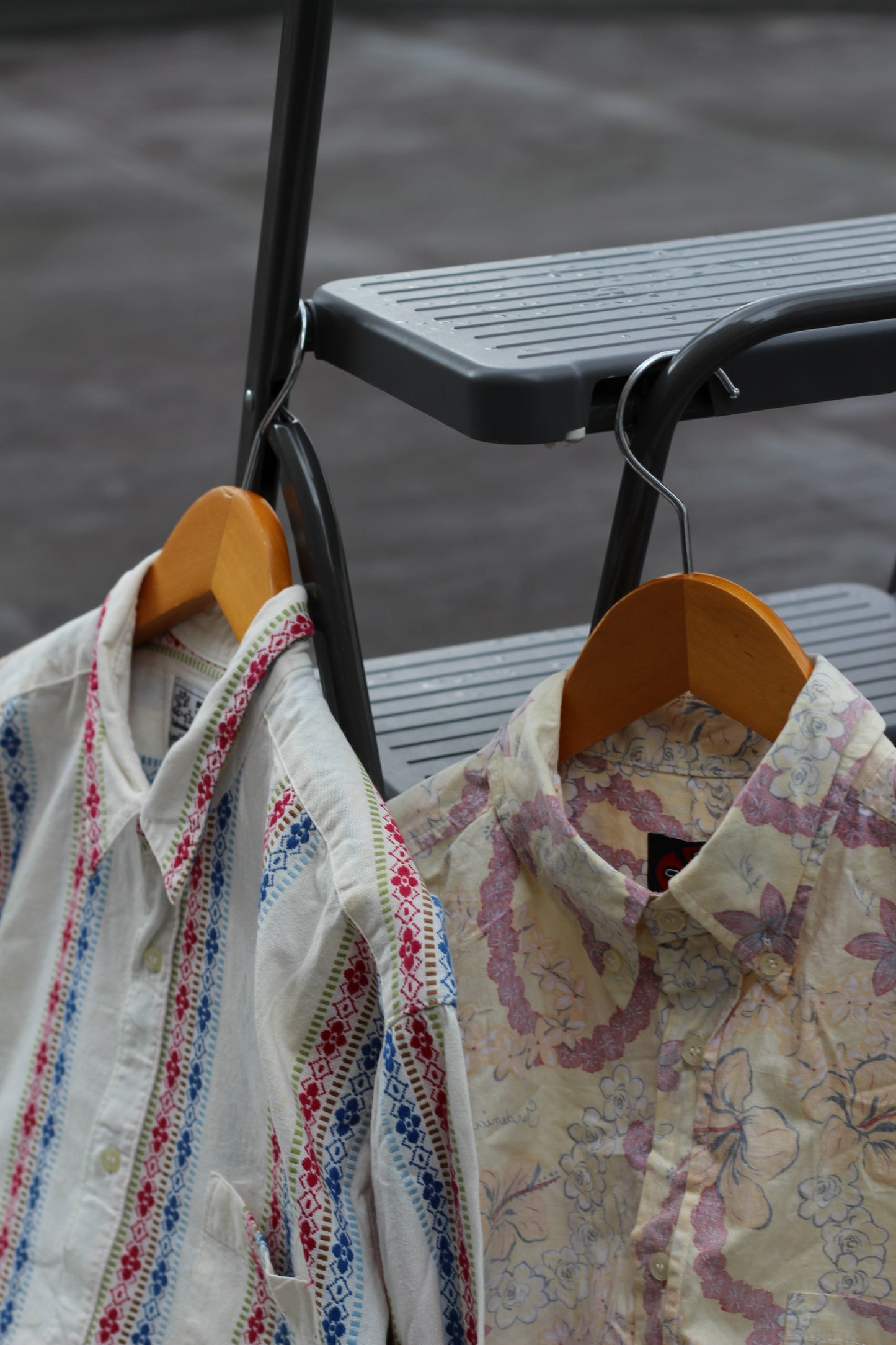 Men's Vintage Long Sleeve Aloha Shirt set x3点