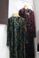 Vintage Velour Design Long Sleeve One-Piece x3点