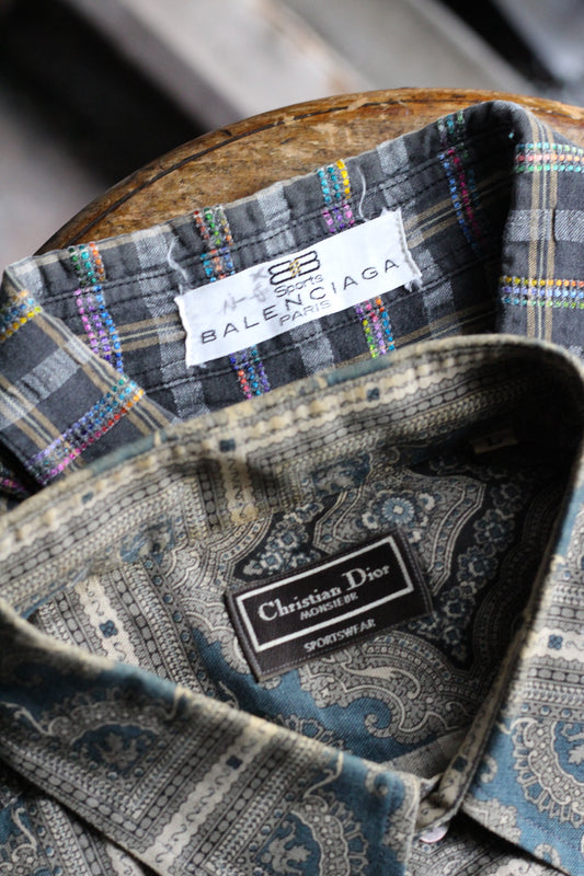Balenciaga & Christian Dior Design Short Sleeve Shirt set x2点