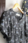 Vintage Black Navy Floral Short Sleeve One-Piece x4点