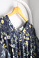 Vintage Black Navy Floral Short Sleeve One-Piece x4点