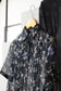Vintage Black Navy Floral Short Sleeve One-Piece x4点