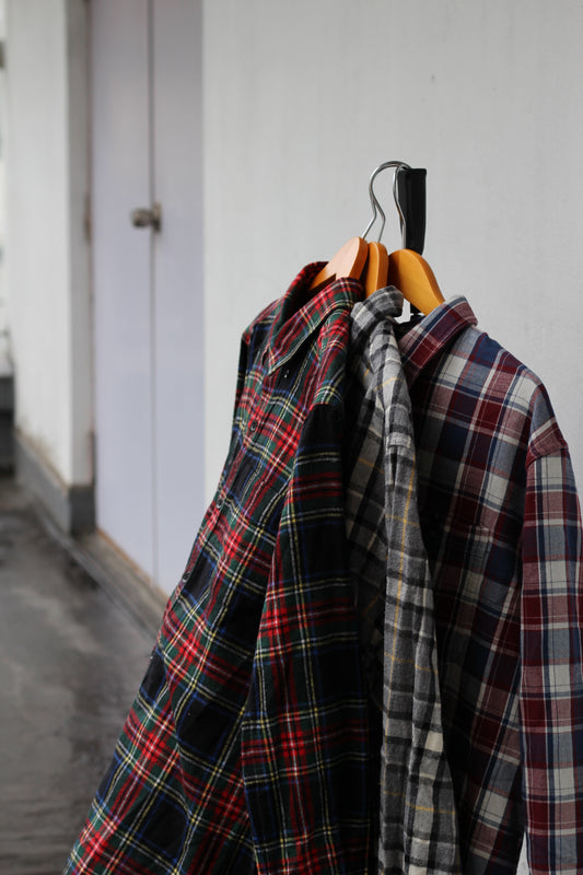 L.L.Bean Check Flannel Shirt set x3点