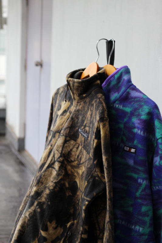 Columbia Realtree Camo & 90's Abstract Print Fleece Jacket set x2点