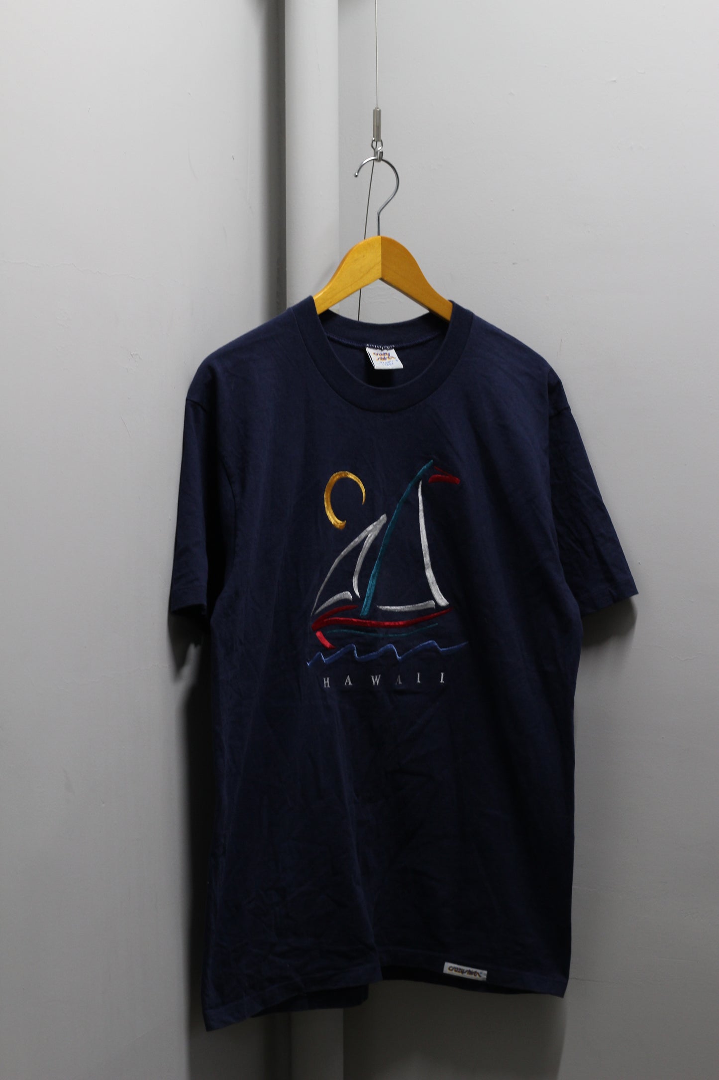 Made In USA Vintage Crazy Shirts Hawaii Embroidered T-Shirt x2点