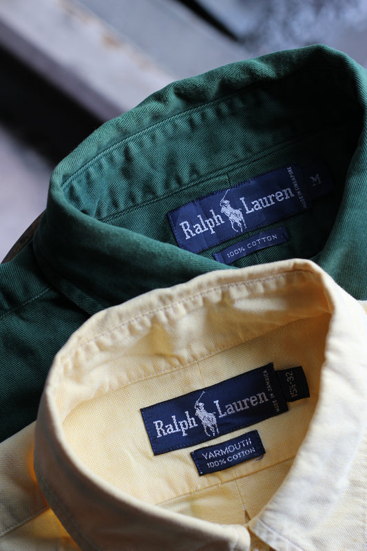 90's Ralph Lauren YARMOUTH Basic Long Sleeve Shirt set x2点