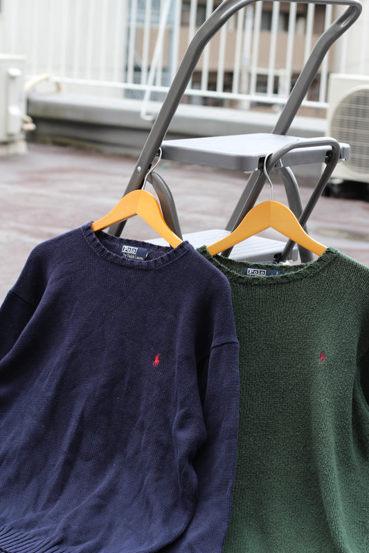 90's Polo Ralph Lauren Cotton 100% Knit set x2点