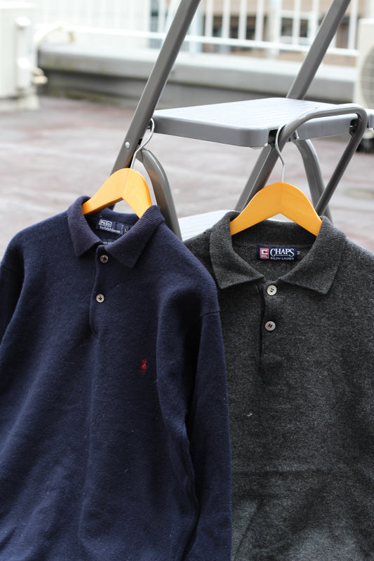 90's Polo Ralph Lauren & CHAPS Knit Polo Sweater set x2点