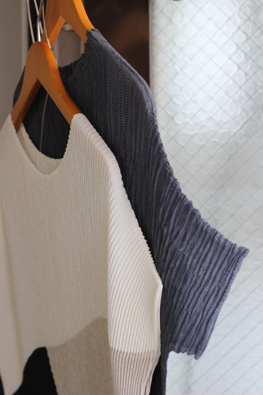 Vintage Pleats Short Sleeve One-Piece x2点