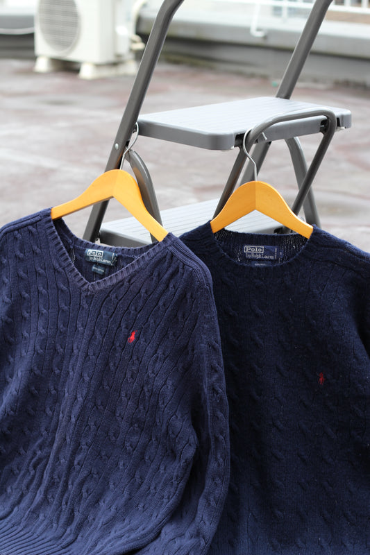 90's Polo Ralph Lauren Cable Knit Sweater set x2点