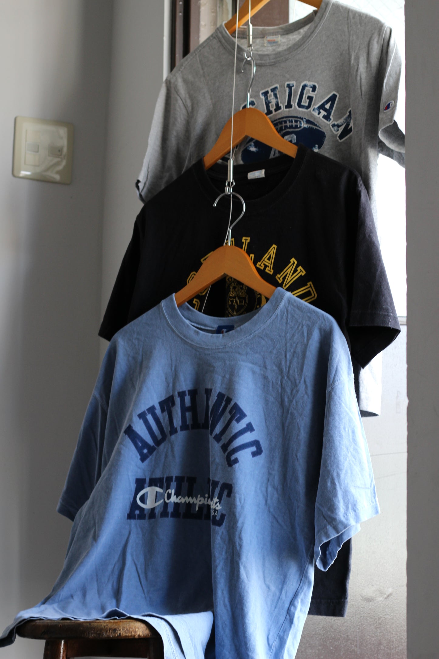 90's Champion College Print T-Shirt x4点