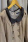 Vintage Brown Beige Collar Long Sleeve One-Piece x3点