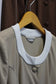 Vintage Brown Beige Collar Long Sleeve One-Piece x3点