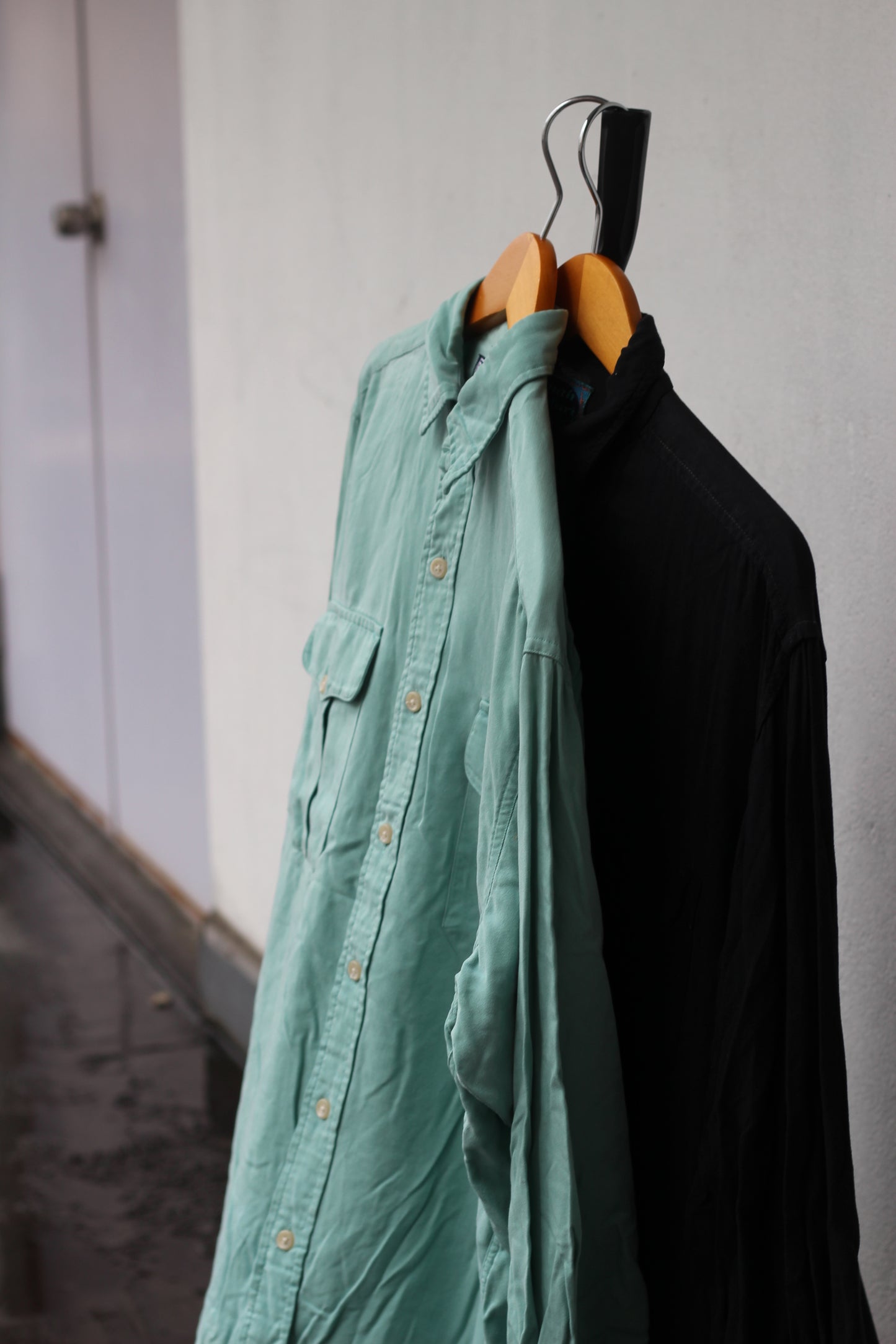 90's Polo Ralph Lauren Made In Nepal Rayon 100% Drape Long Sleeve Shirt set x2点