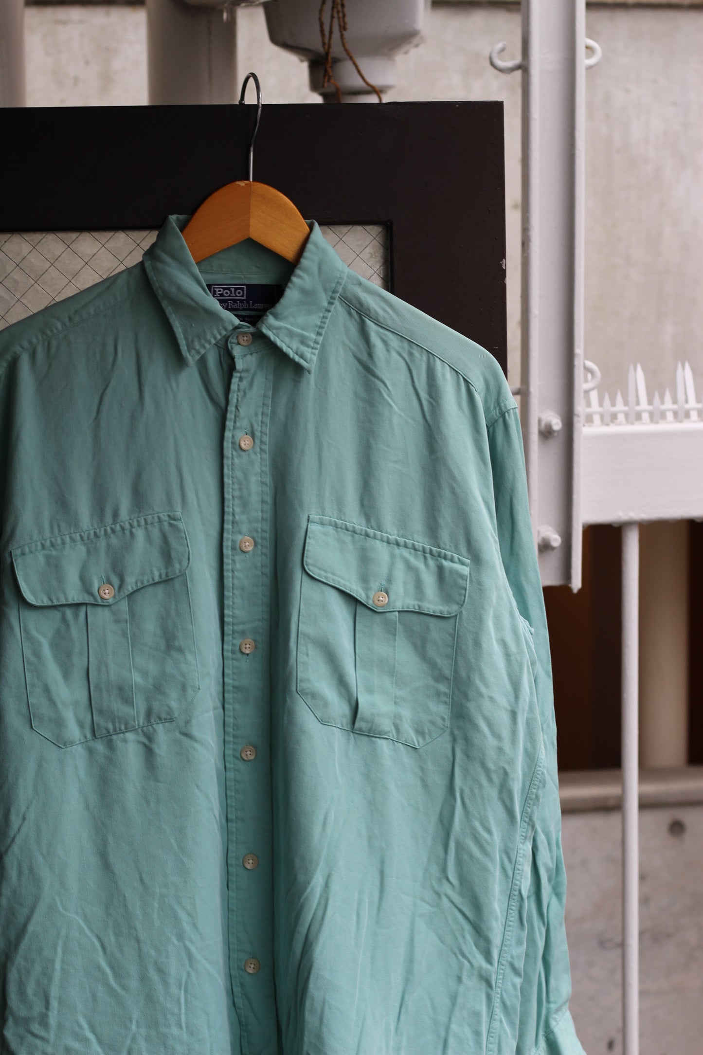 90's Polo Ralph Lauren Made In Nepal Rayon 100% Drape Long Sleeve Shirt set x2点